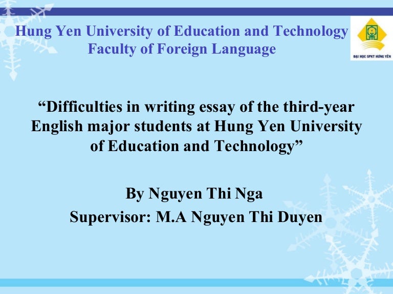 difficulties in writing essay