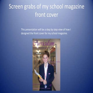 Screen grabs of school magazine fro...