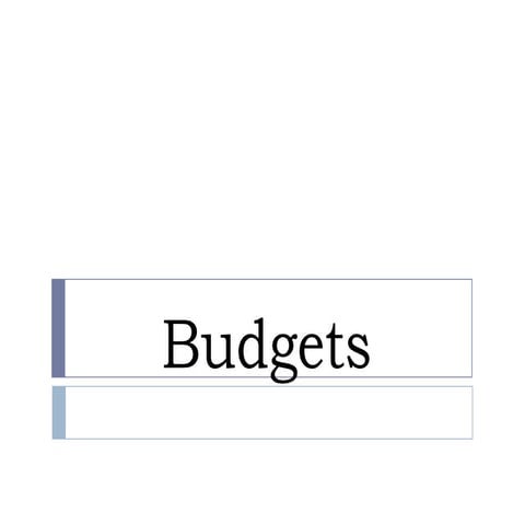 Powerpoint on budgets