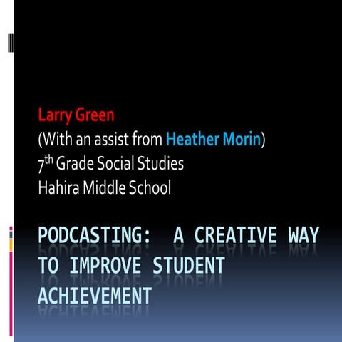 Powerpoint  on podcasting