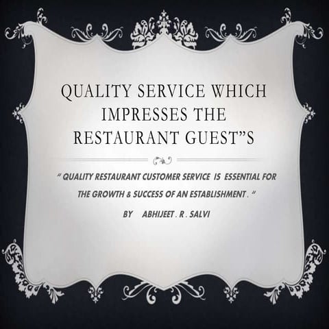impressive restaurant service stages 