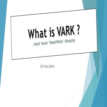 Vark Learning Styles -Tracy Gillen