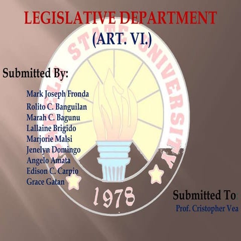 Powerpoint presentation about_legislative_department