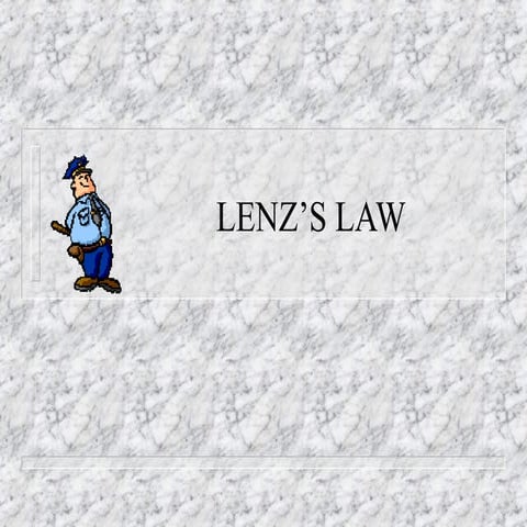 Powerpoint presentation about lenz's law