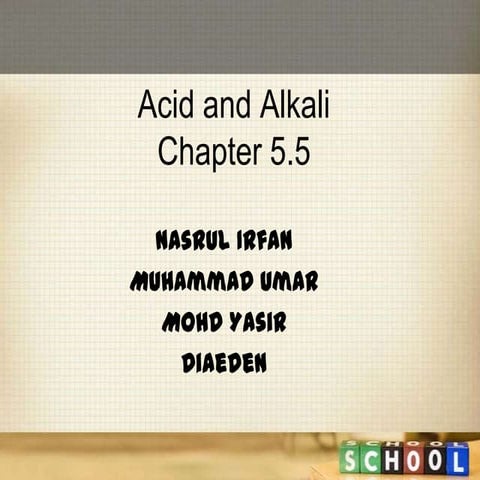 Power point presentation acid and alkali