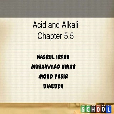 Power point presentation acid and alkali