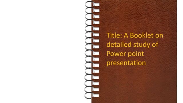 Power point presentation dos and donts