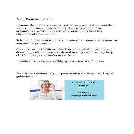 PowerPoint presentationImagine that you are a consultant for a.docx