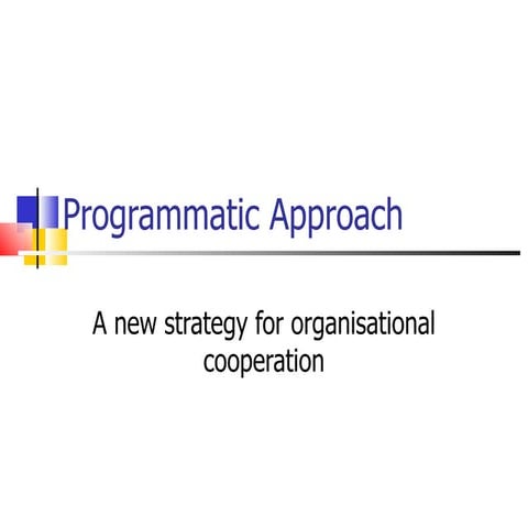 Programmatic approach (Okt. 2008)