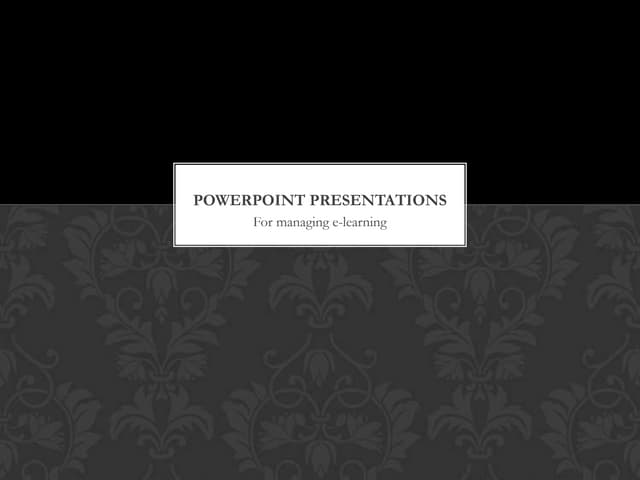 Powerpoint presentations