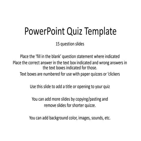 Power point quiz crazy quiz template