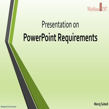 Power point requirements