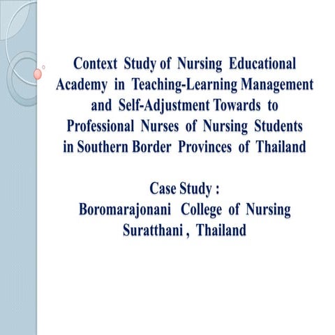 Power point research presentation , phuket