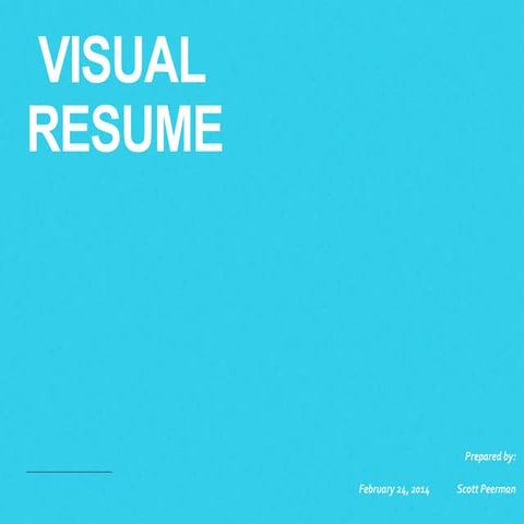 Powerpoint Resume Scott Peerman
