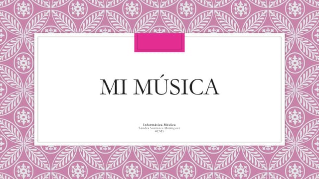 Mi música Sandra Sóstenes