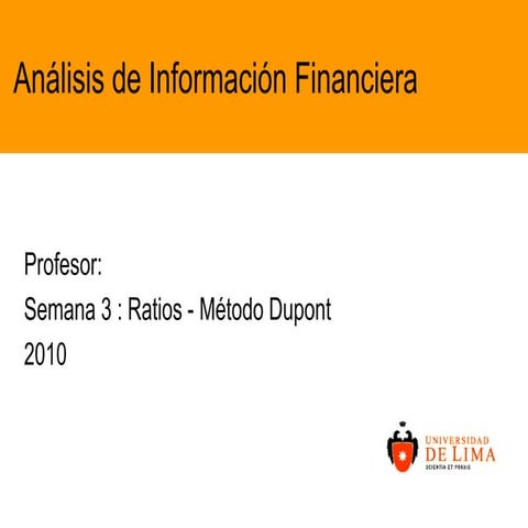 Ratios Financieros