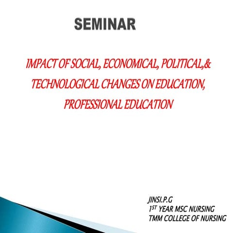 EDUCATION-IMPACTS-SOCIAL,POLITICAL,TECHNOLOGICAL