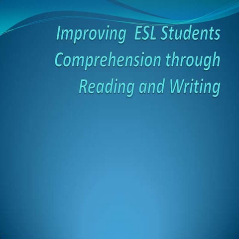 Power point slides improving esl students comprehension 