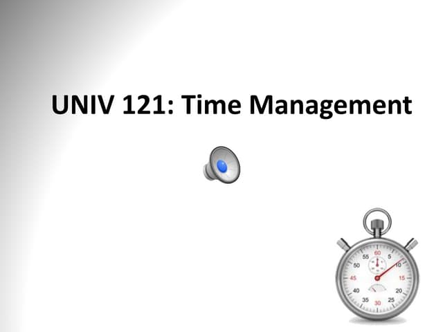 Power point slides time management