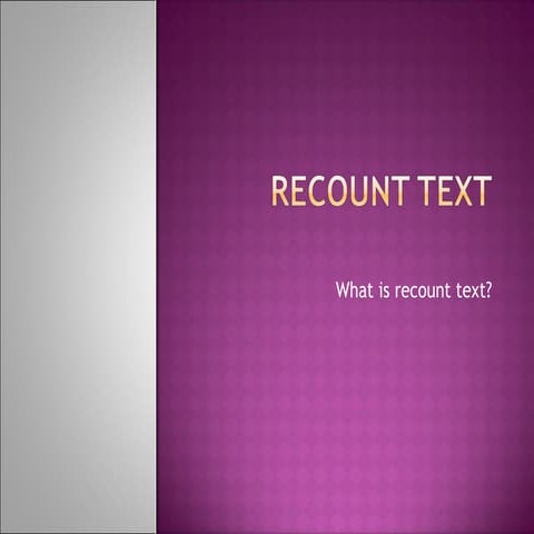 RECOUNT TEXT