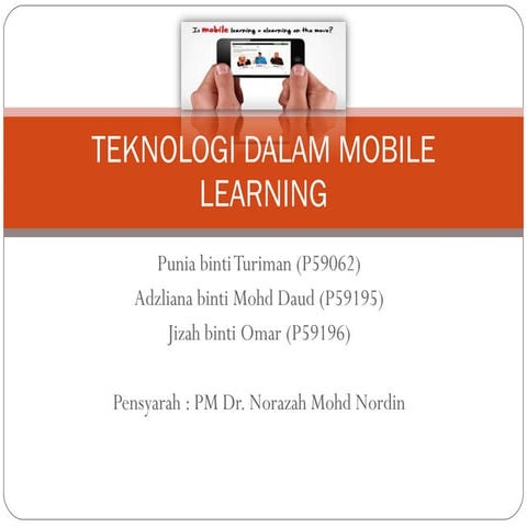 Power point teknologi dalam mobile learning