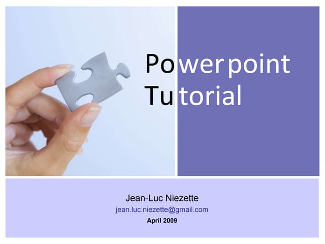 PowerPoint Tutorial Presentation - Tips & Tricks