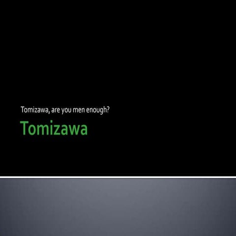Powerpoint presentatie marketing Tomizawa
