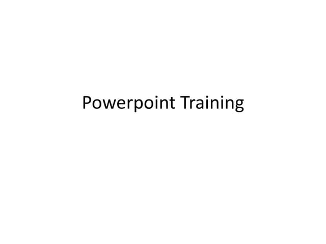 Beginners' Guide to Powerpoint