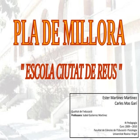 Power point treball pla de millora