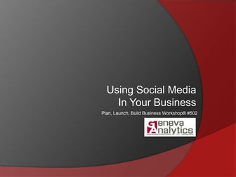 Power Point  Using Social Media In Your Business