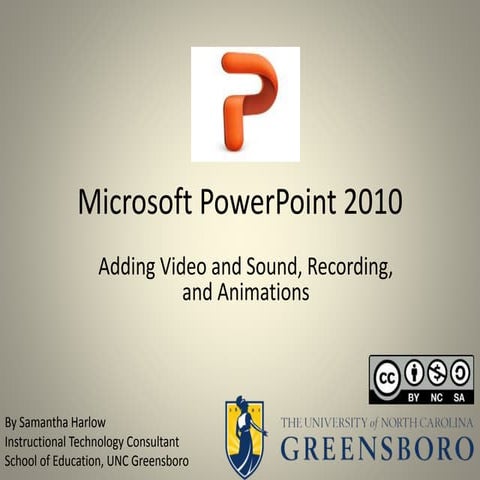 Microsoft PowerPoint: Video and Audio