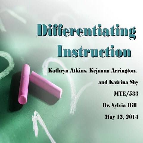 Differentiating Instruction 