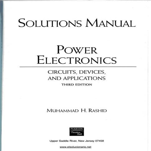 Power power electronics (solution manual) by M.H.Rashid.pdf