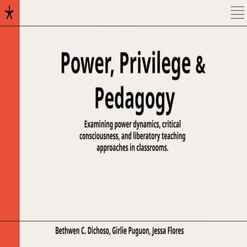 Exploring Power, Privilege, and Pedagogy for Inclusive Education | PPTX