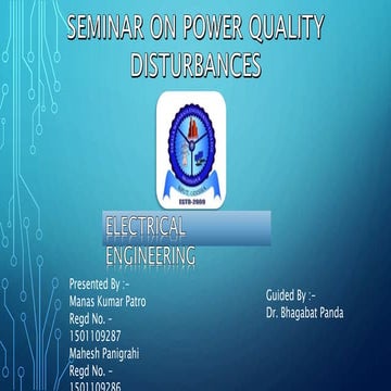 Power quality disturbances