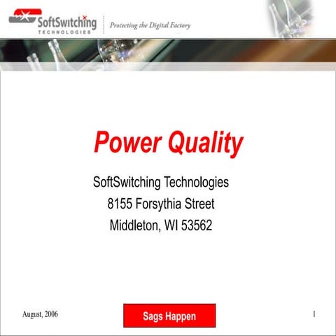 Power Quality Switch Sag