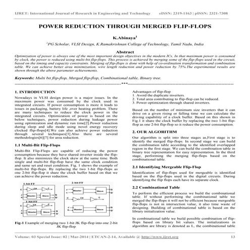 Power reduction through merged flip flops