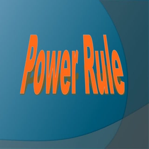 Power Rule
