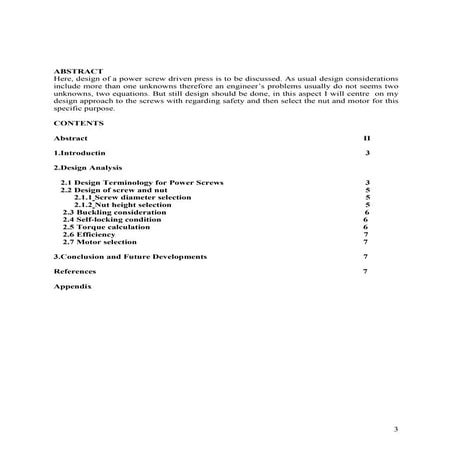 Power screw Erdi Karaçal Mechanical Engineer University of Gaziantep