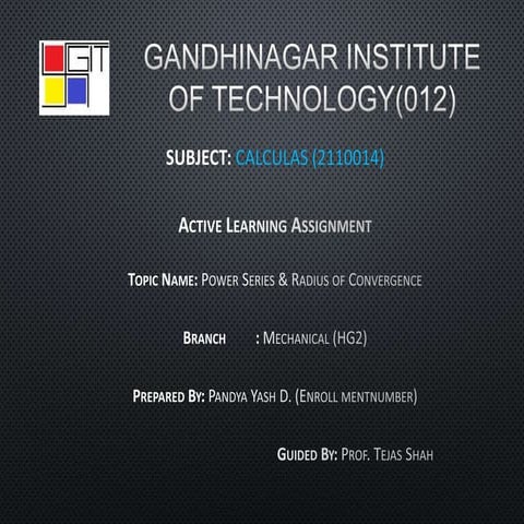 Power series and radius of convergence
