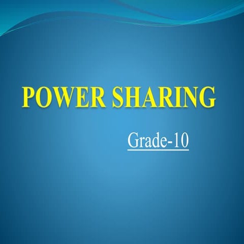 Power sharing-Grade 10