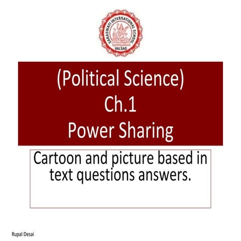 Grade 10 (CBSE)Power Sharing intext picture based solution