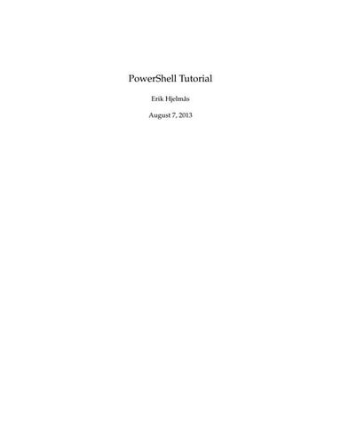 Powershell notes