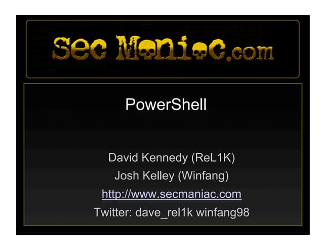PowerShell Defcon for Cybersecurity Topics