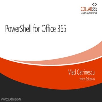 Collab365: PowerShell for Office 365