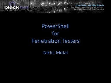 PowerShell for Penetration Testers