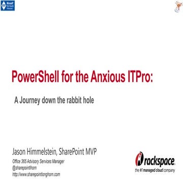 PowerShell for the Anxious ITPro