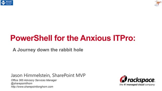 PowerShell for the Anxious ITPro