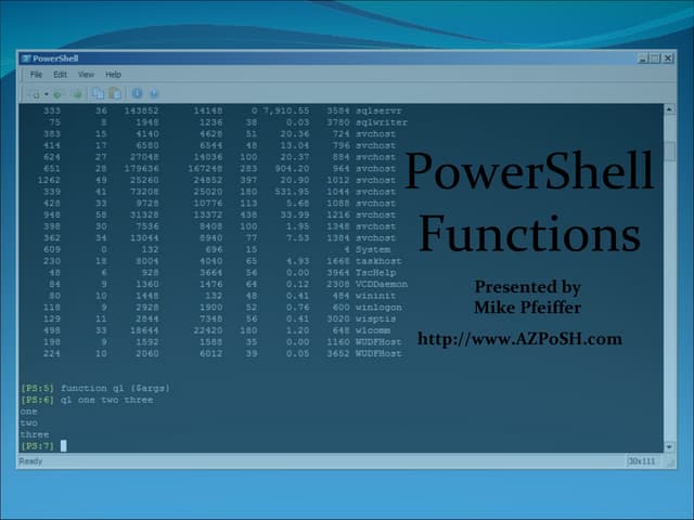 PowerShell Functions | PPT