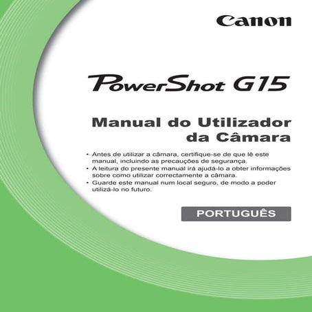 Manual Canon PowerShot G15 | PDF